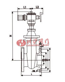 電動暗桿閘閥 結(jié)構(gòu)圖