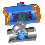 超小型三通氣動(dòng)球閥