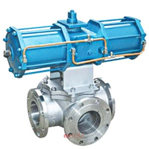 大口徑氣動三通球閥 產(chǎn)品圖片